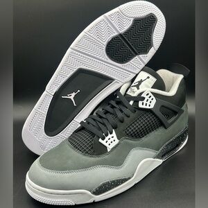 Nike Air Jordan 4 Retro Fear Black White Anthracite Men’s Sz 18 FQ8138-002